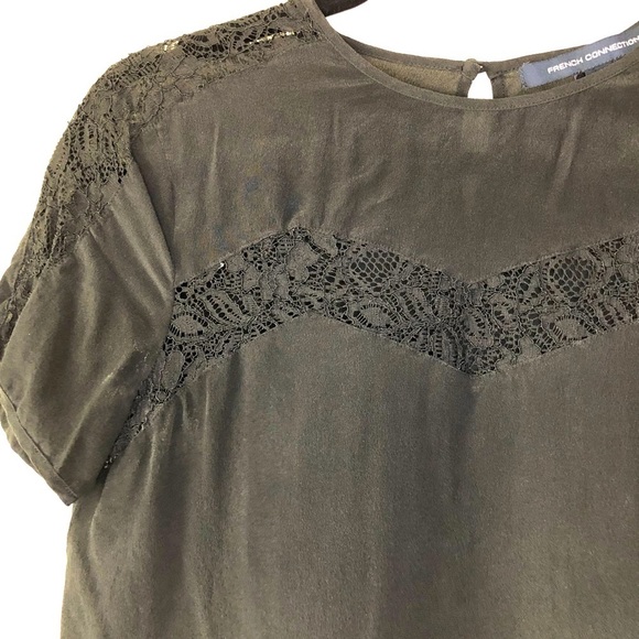French Connection Silk and Lace Blouse - S - Picture 3 of 7
